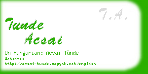 tunde acsai business card