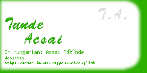 tunde acsai business card